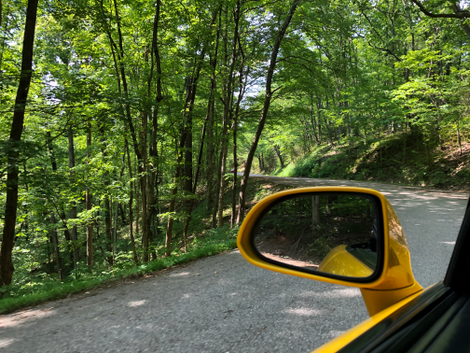 Twisty Indiana back roads, fun even without a water crossing.